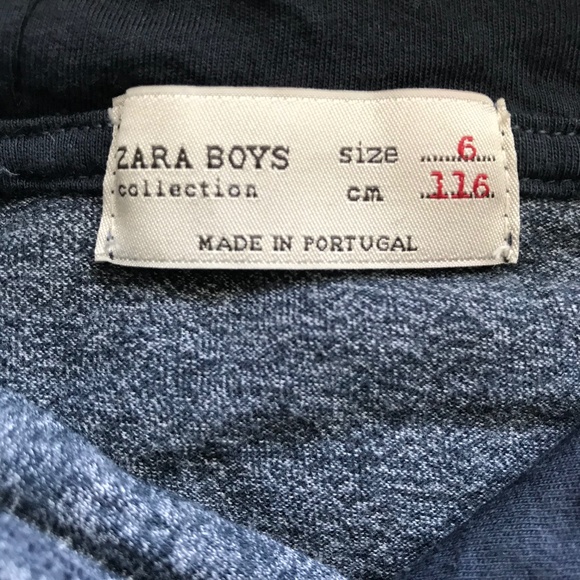 Zara Long Sleeve Tee with Hood and Zippers on the sides Boys Size 6 - Picture 5 of 5